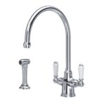 Perrin & Rowe Phoenician Sink Mixer with Rinse Chrome