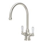 Perrin & Rowe Phoenician Sink Mixer with Lever Handles Pewter