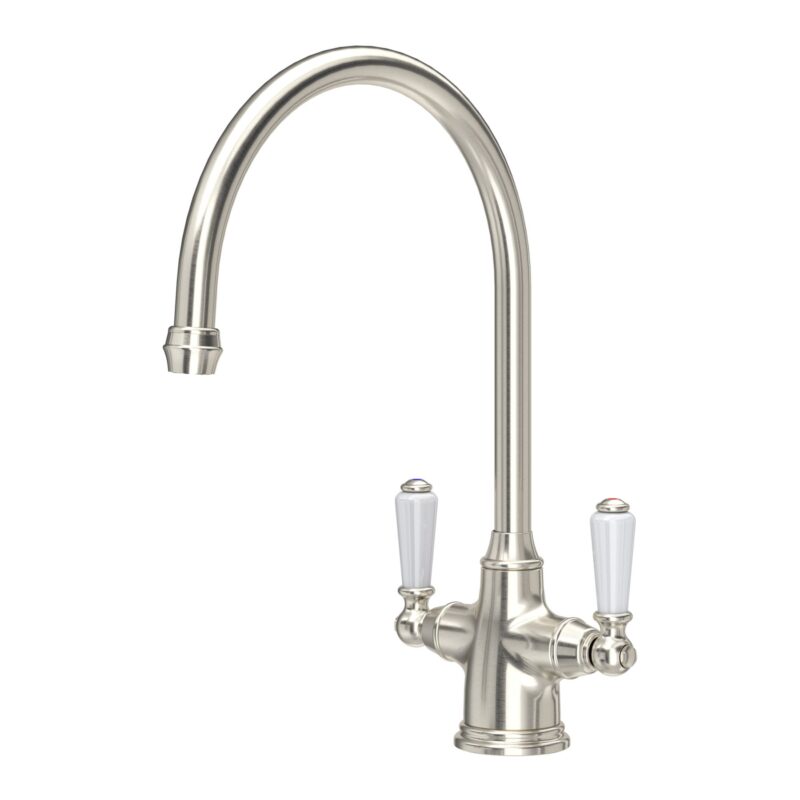 Perrin & Rowe Phoenician Sink Mixer with Lever Handles Pewter