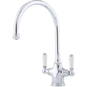 Perrin & Rowe Phoenician Sink Mixer with Lever Handles Pewter