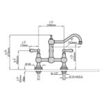 Perrin & Rowe Provence Bridge Sink Mixer Lever Handles Chrome