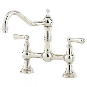 Perrin & Rowe Provence 2 Hole Sink Mixer Lever Handles Pewter