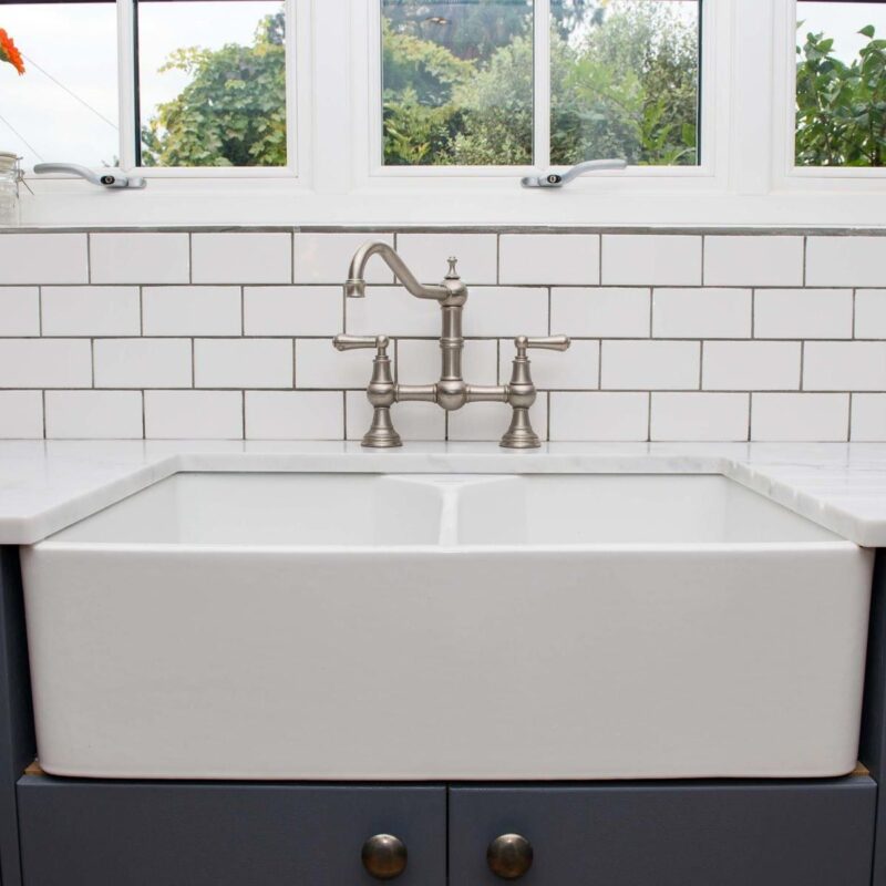 Perrin & Rowe Provence 2 Hole Sink Mixer Lever Handles Pewter