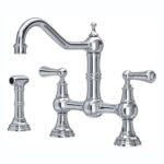 Perrin & Rowe Provence Lever Bridge Sink Mixer & Rinse Chrome