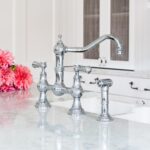 Perrin & Rowe Provence Lever Bridge Sink Mixer & Rinse Chrome