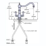 Perrin & Rowe Provence Sink Mixer with Levers Chrome