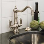 Perrin & Rowe Picardie Sink Mixer with Levers Pewter