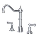 Perrin & Rowe Provence 3 Hole Sink Mixer with Lever Handles Chrome