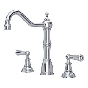 Perrin & Rowe Provence 3 Hole Sink Mixer with Lever Handles Chrome