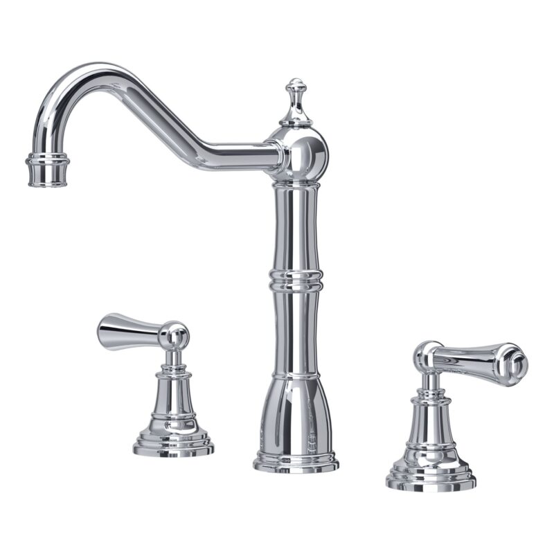 Perrin & Rowe Provence 3 Hole Sink Mixer with Lever Handles Chrome Perrin & Rowe Provence 3 Hole Sink Mixer with Lever Handles Chrome