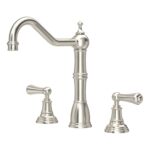 Perrin & Rowe Provence 3 Hole Sink Mixer with Lever Handles Pewter