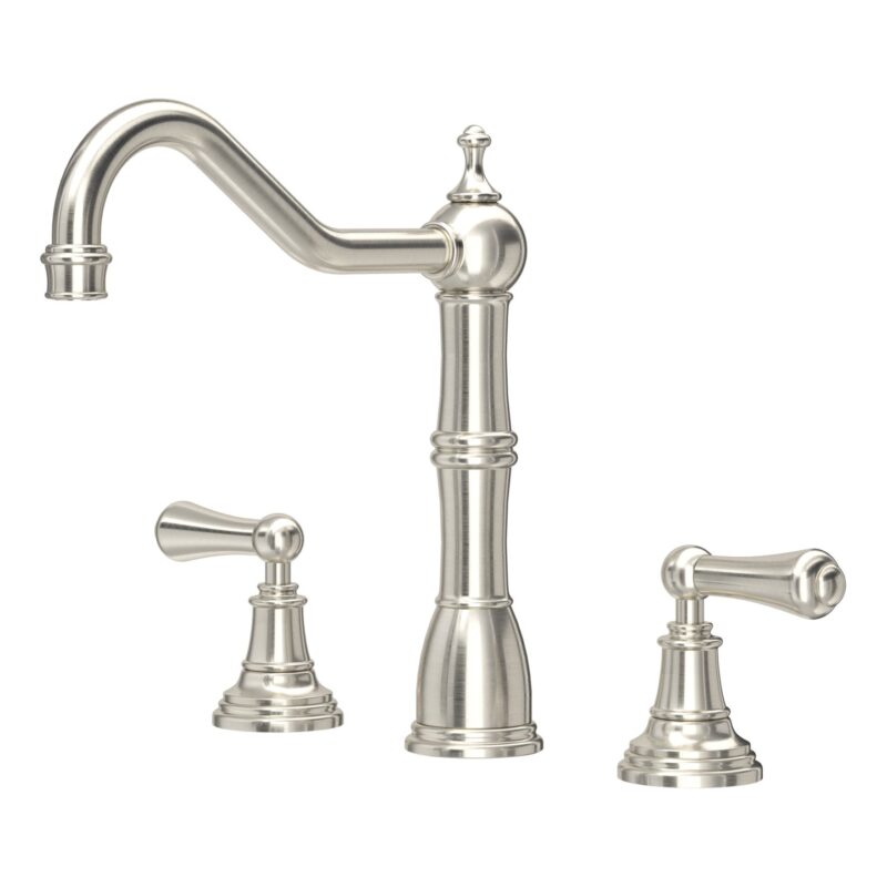 Perrin & Rowe Provence 3 Hole Sink Mixer with Lever Handles Pewter Perrin & Rowe Provence 3 Hole Sink Mixer with Lever Handles Pewter