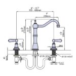 Perrin & Rowe Provence 3 Hole Sink Mixer with Lever Handles Pewter