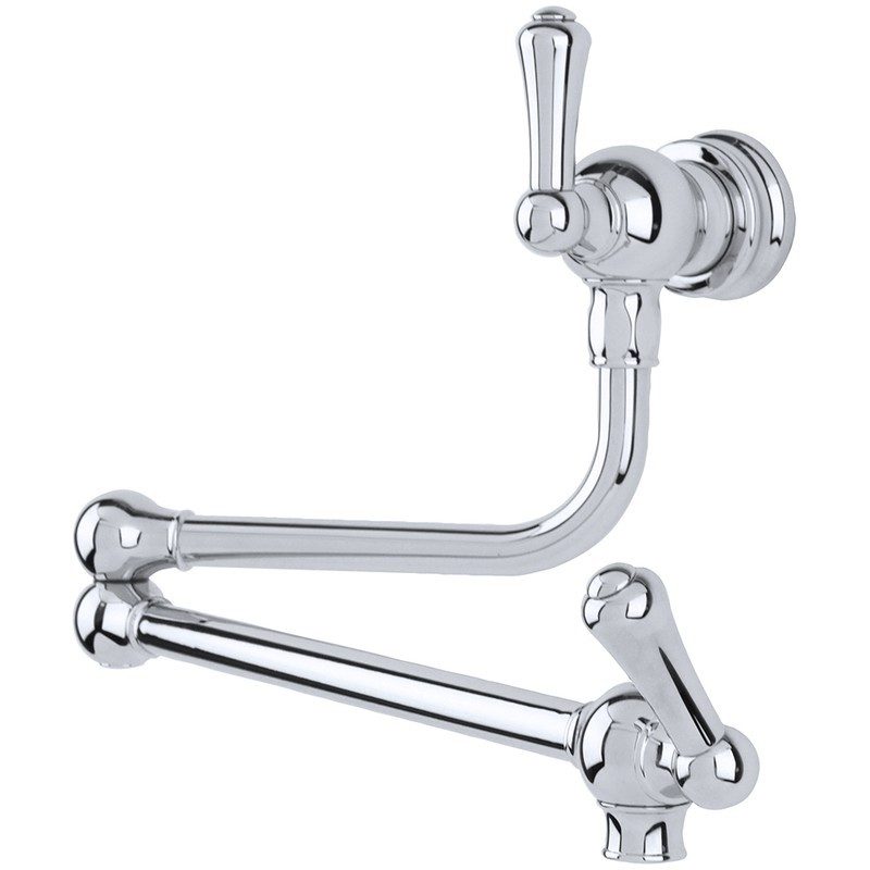 Perrin & Rowe Pot Filler with Lever Handles Pewter