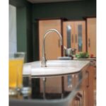 Perrin & Rowe Mimas C Spout Kitchen Sink Mixer Nickel