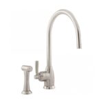 Perrin & Rowe Mimas C Spout Sink Mixer & Rinse Nickel