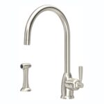 Perrin & Rowe Langbourn Sink Mixer with Rinse Pewter