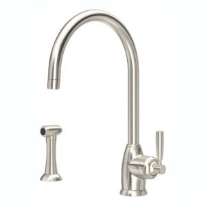 Perrin & Rowe Langbourn Sink Mixer with Rinse Pewter