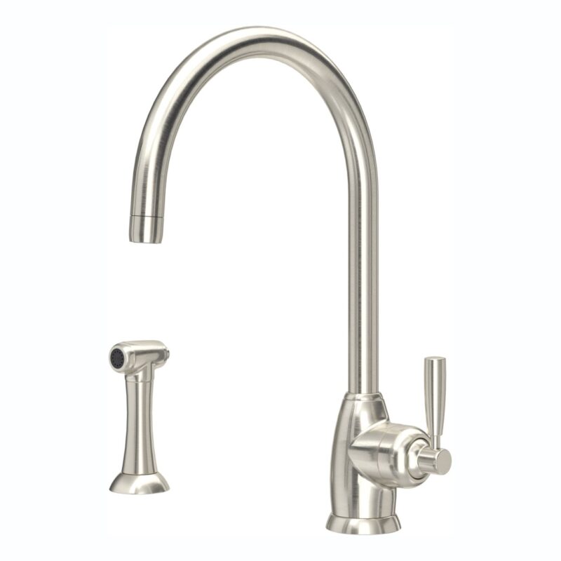 Perrin & Rowe Langbourn Sink Mixer with Rinse Pewter Perrin & Rowe Langbourn Sink Mixer with Rinse Pewter