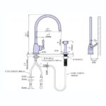 Perrin & Rowe Langbourn Sink Mixer with Rinse Pewter