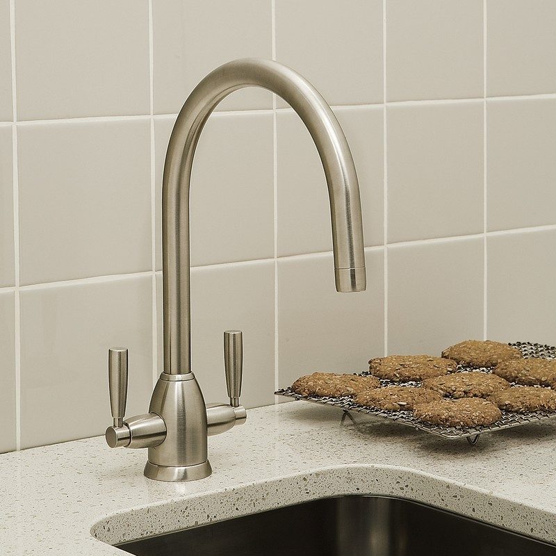 Perrin & Rowe Oberon Sink Mixer with C Spout Nickel