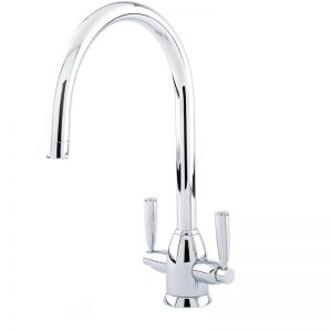 Perrin & Rowe Oberon Sink Mixer with C Spout Pewter