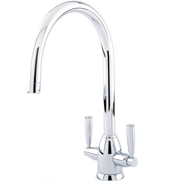 Perrin & Rowe Oberon Sink Mixer with C Spout Pewter Perrin & Rowe Oberon Sink Mixer with C Spout Pewter