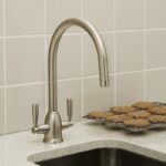 Perrin & Rowe Oberon Sink Mixer with C Spout Pewter