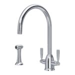 Perrin & Rowe Langbourn Sink Mixer with C-Spout & Rinse