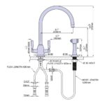 Perrin & Rowe Langbourn Sink Mixer with C-Spout & Rinse
