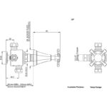 Perrin & Rowe Deco 3 Way Diverter with Crosstop Handle Nickel