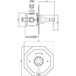 Perrin & Rowe Deco Lever Concealed Mixer without Flow Control Nickel