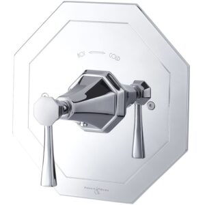 Perrin & Rowe Deco Lever Concealed Mixer without Flow Control Pewter
