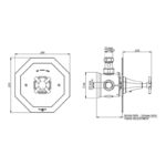 Perrin & Rowe Deco Crosstop Concealed Mixer without Flow Control Nickel