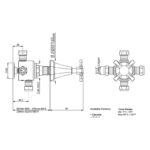 Perrin & Rowe Deco Crosstop 4 Way Concealed Diverter Nickel