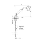 Perrin & Rowe Deco Deck Handshower & Hose Chrome