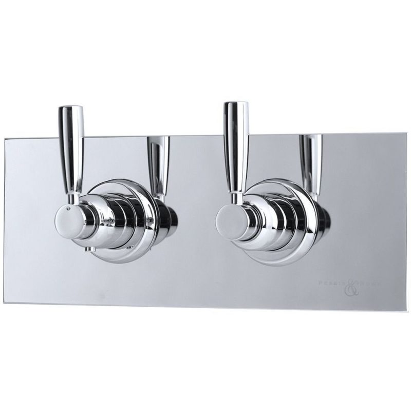 Perrin & Rowe Contemporary Lever Concealed Mixer & Shut-Off Pewter