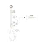 Perrin & Rowe Riser Diverter, Handshower & Hose Set Chrome