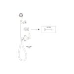 Perrin & Rowe Riser Diverter, Handshower & Hose Set Nickel