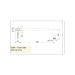 Perrin & Rowe Overhead Shower Arm 380mm Pewter