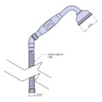 Perrin & Rowe Traditional Inclined Handshower & Hose Nickel