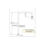 Perrin & Rowe Fixed Riser 1000 x 400mm Nickel
