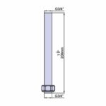 Perrin & Rowe Shower Outlet Connector 200mm Chrome