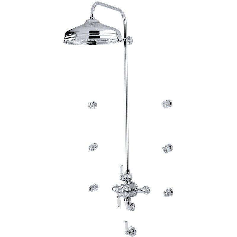 Perrin & Rowe Shower Outlet Connector 200mm Nickel