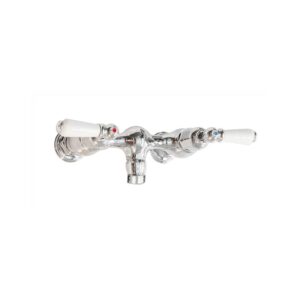Perrin & Rowe 2 Handle Lever Shower Mixer Down Outlet Pewter