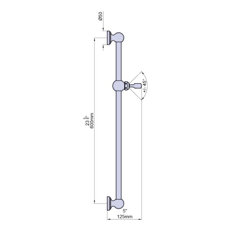 Perrin & Rowe Traditional Sliding Rail Chrome