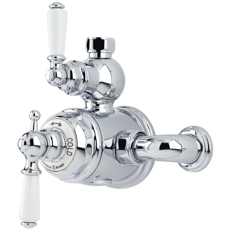 Perrin & Rowe Exposed Thermostatic Shower with Levers Pewter