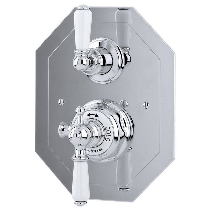 Perrin & Rowe Concealed Thermostatic Shower Mixer Pewter