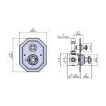 Perrin & Rowe Traditional Crosstop Concealed Shower Mixer Nickel