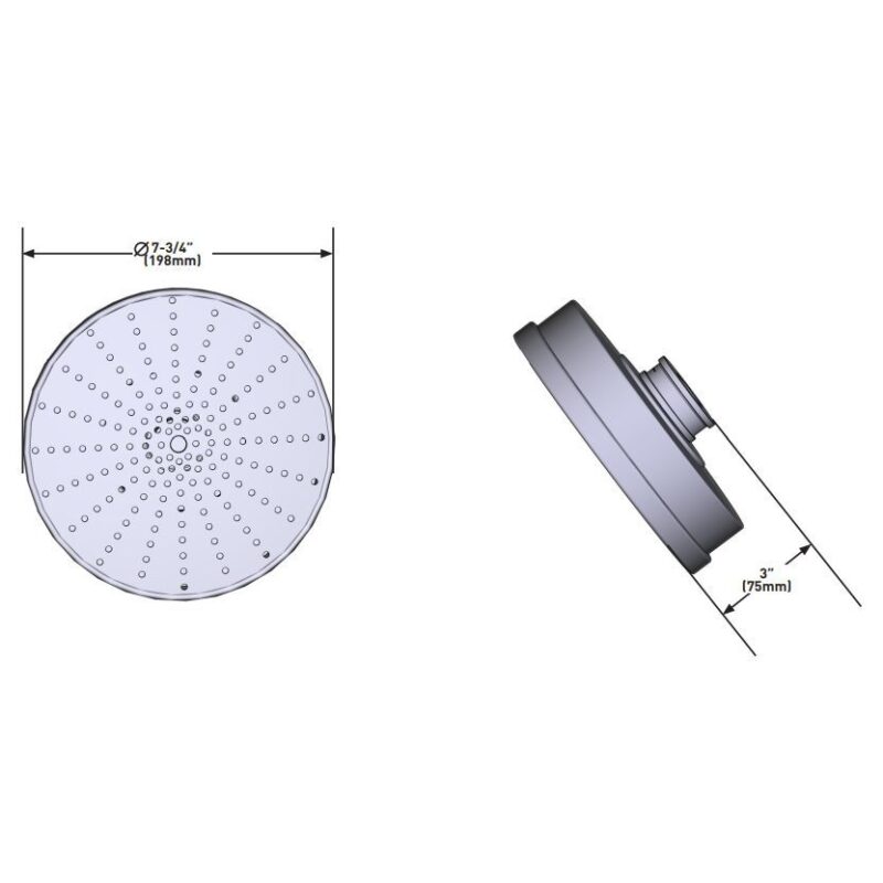 Perrin & Rowe Armstrong 8" Shower Rose Nickel